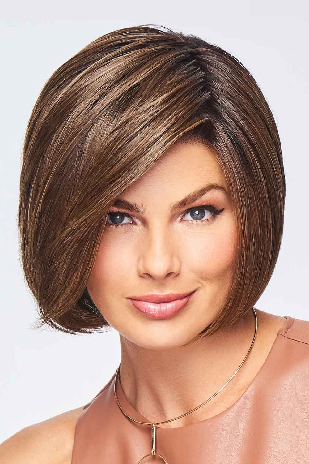 Brown lace part heat resistant bob wig Short Lace Wig: 13x6 Lace Frontal Synthetic Wig, Medium  main image 3
