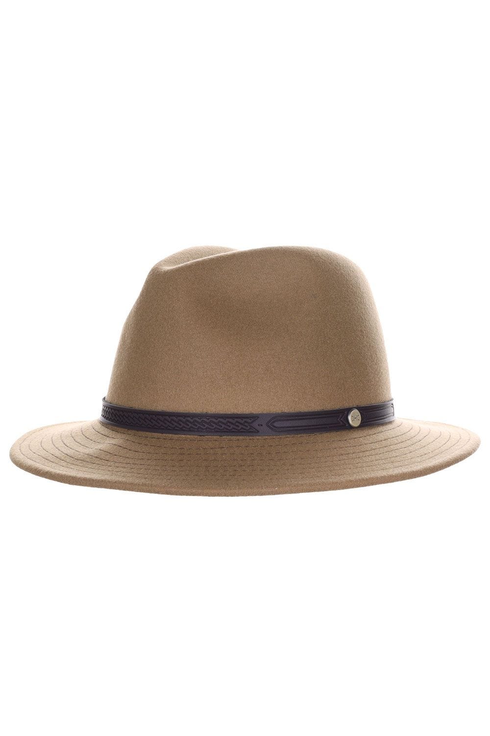 Stylish Tan Fedora Hat Vintage 1950s Churchill Fedora Hat: Tan Felt With Feather  main image 3