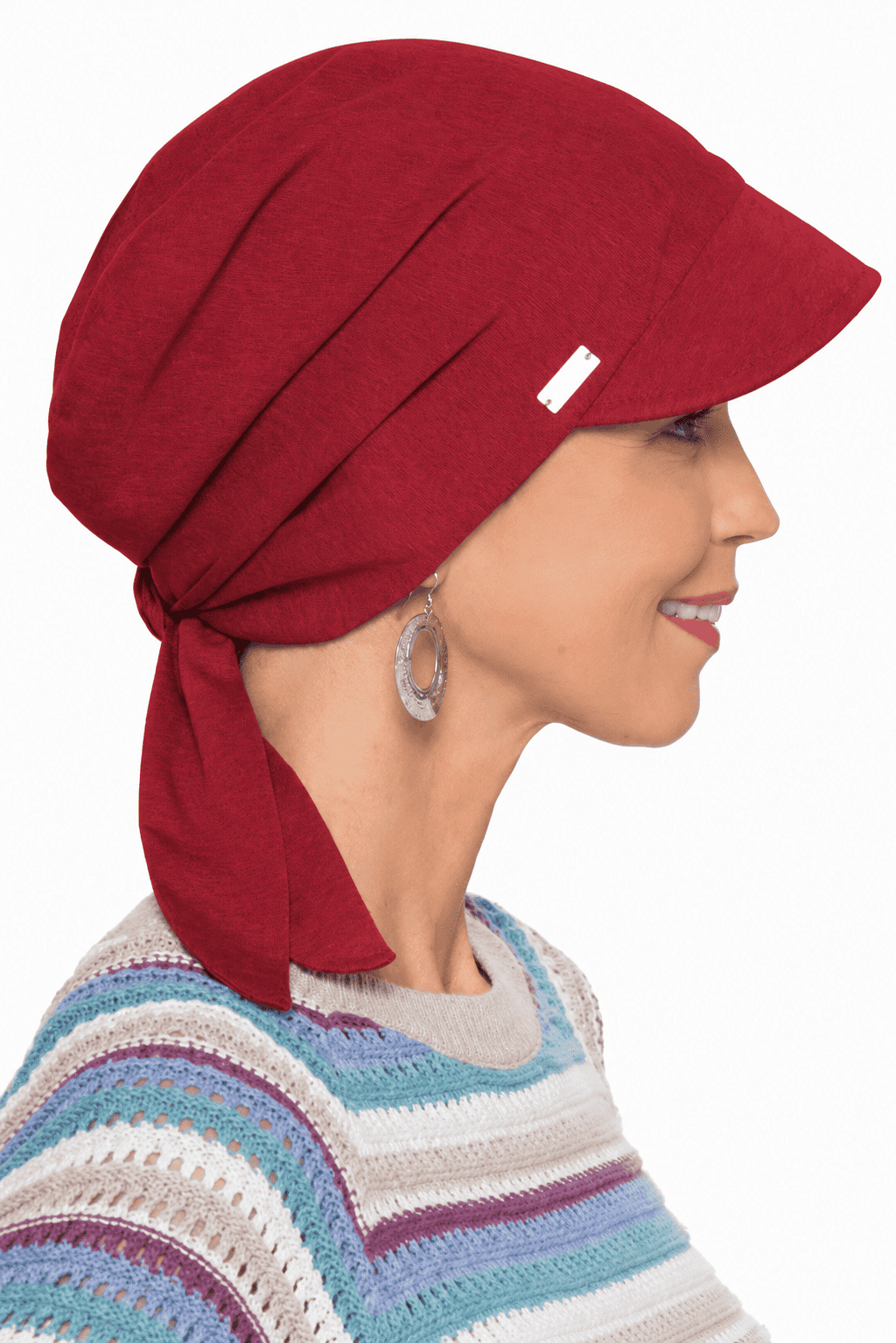 UPF Adeline Visor Headwrap | Cardani 100% Cotton Pre-Tied Scarf
