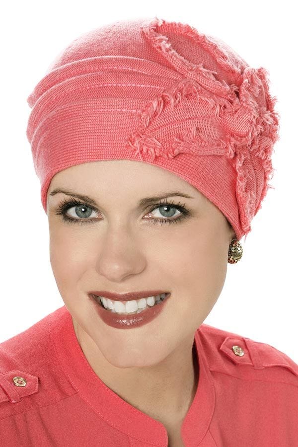 Butterfly Pattern Beanie – Chemo Hat & Cancer Headwear, Slouchy Knitted Cap For Adults