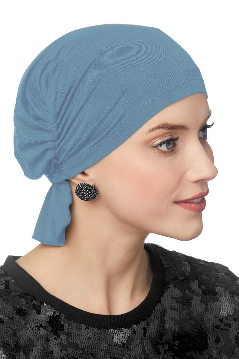 6 Pack Cotton Chemo Turban Beanie Soft Head Scarf Hats for Hair Loss Cmonie 9-12 Pcs Solid Women Chemo Hat Stretchy Turban Beanie  main image 3