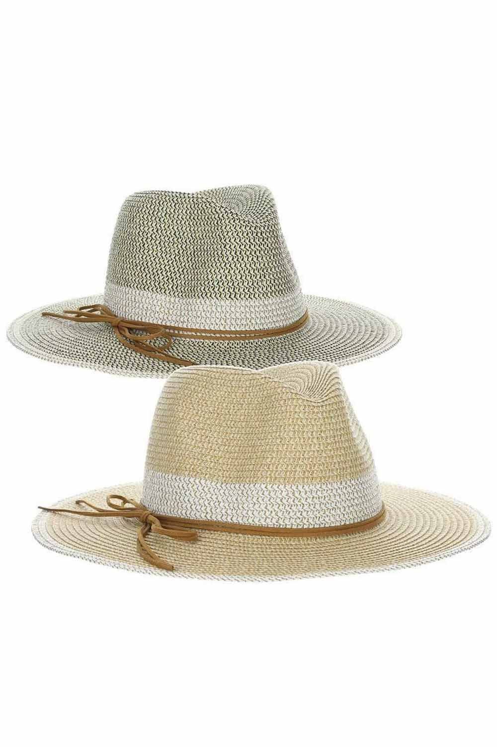 Kori Faux Leather Band Fedora Hat | Stylish Sun Protection  display picture 1