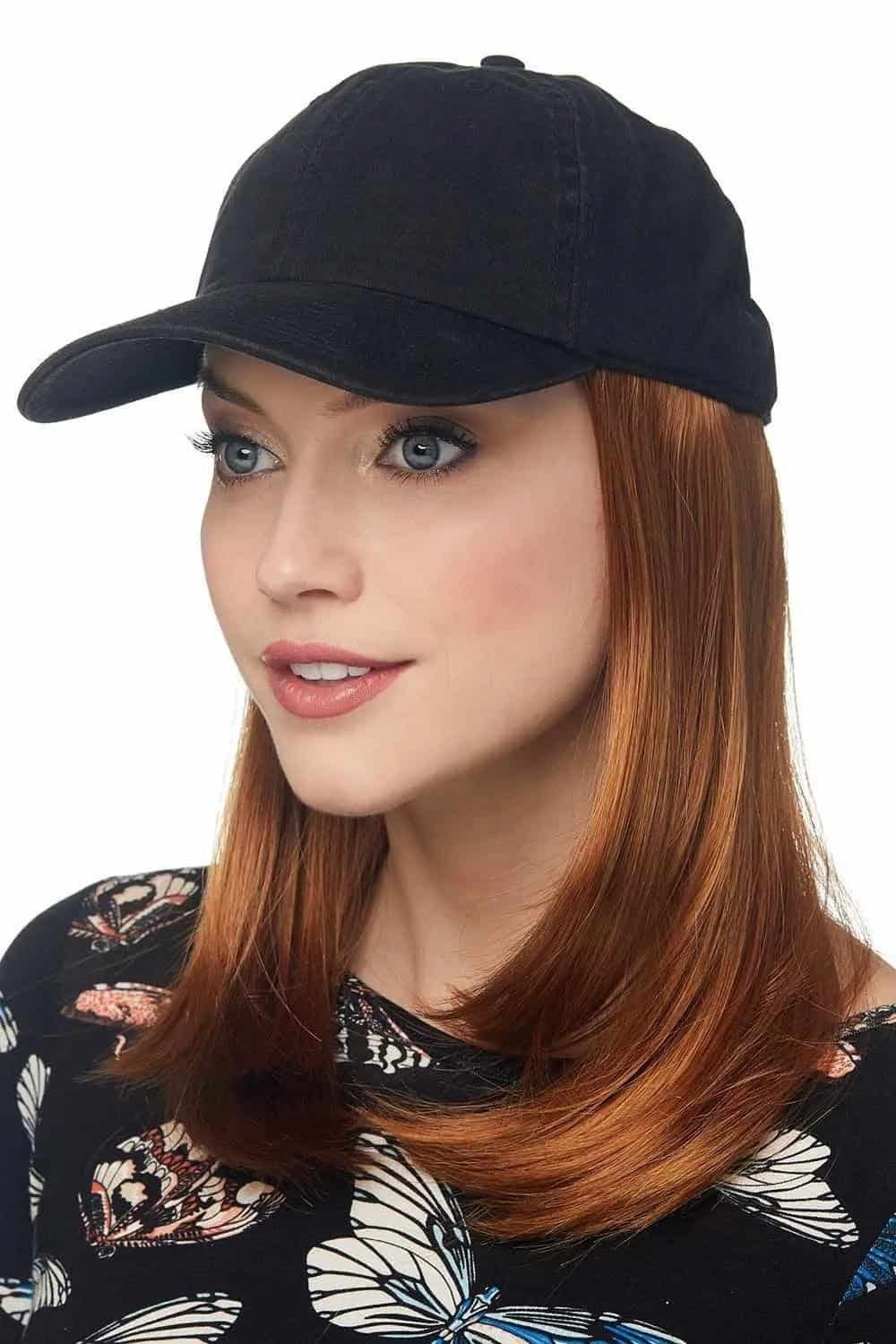 帽子 P.L.N long hair cap long-hair-halo-wig-with-bangs-