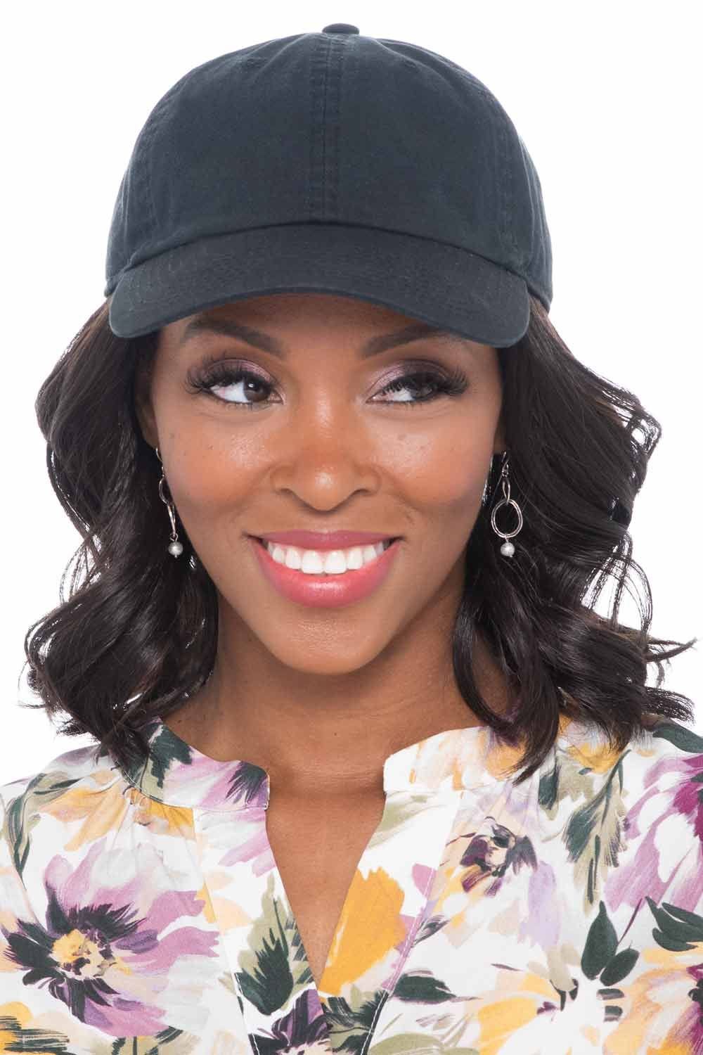 Margot Baseball Cap with Hair by Cardani | Heat Friendly Wavy Hair Hat