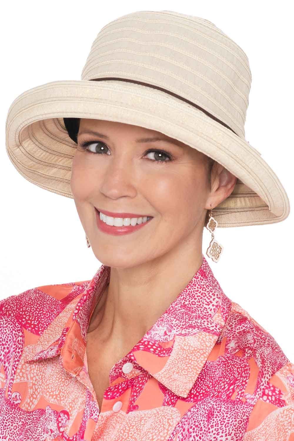 Castelbajac Women's Seersucker Pattern Ribbon Bucket Hat- 2 Colors