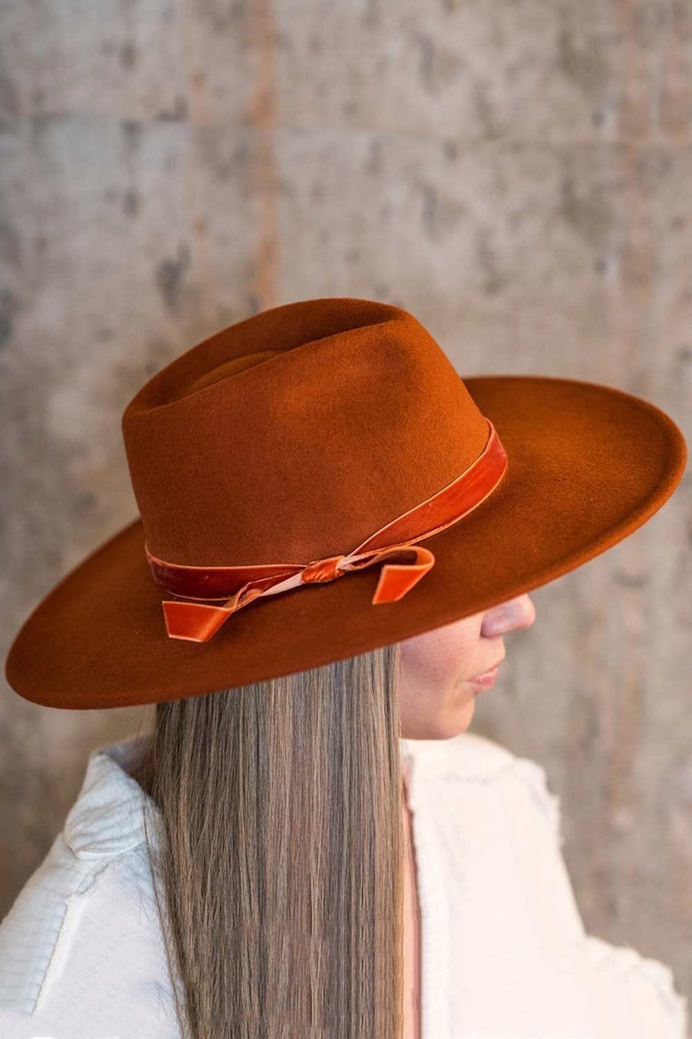 Wool Felt Fedora Hat Womens Aspen Womens Wide Brim Felt Fedora Hat