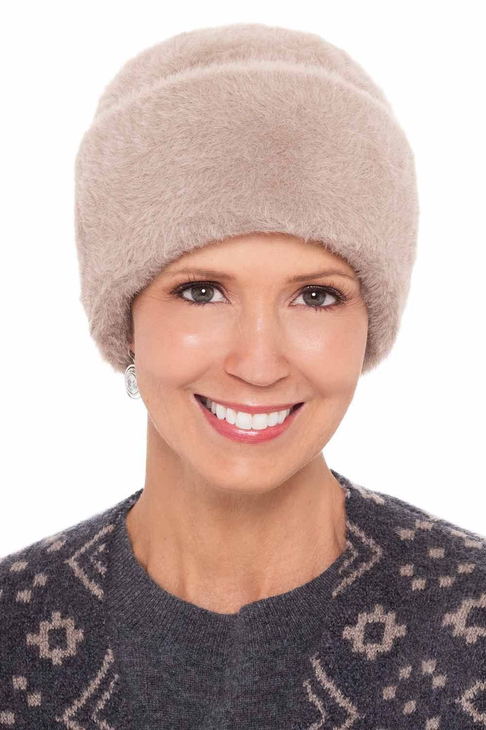 Jasmine Fluffy Knit Beanie Cap | Chic Beanie Hats for Women display picture 2