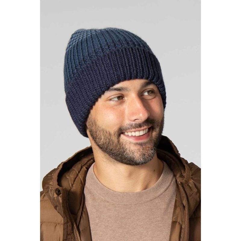 Gradient Blue Knit Beanie Hat Beanie Hats for Men