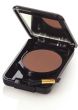 Brown eyebrow powder in case