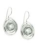 Sterling Silver Cubic Zirconia Spiral Earrings