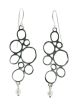 Pebble Sterling Silver Earrings with Pearl Drop