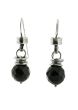 Sterling Silver Earrings | Black Onyx Drop Bead