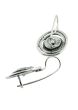 Sterling Silver Cubic Zirconia Spiral Earrings