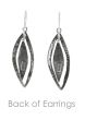 Sterling Silver Earrings | Hammered Leaf with Pearl
