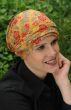 headwrap is worn up