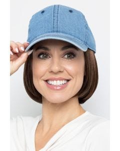 Baseball Cap with Hair: 8293 Short Hat Denim by Henry Margu