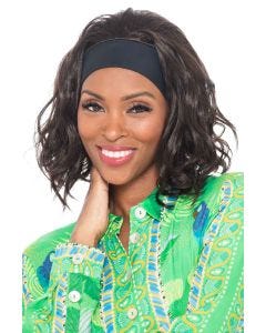 Brandi Headband Wig by Cardani | Beach Waves Curly Hair Headband