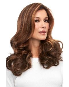 EasiPart French 18 Inch Human Hair Topper by Jon Renau | Remy Human Hair, Monofilament