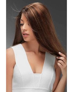 EasiPart 18 Inch Human Hair Topper by Jon Renau | Remy Human Hair, Monofilament