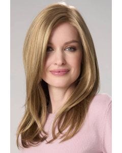 Long straight wig with soft layers and face framing