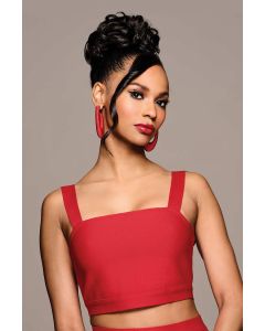 Clip It Classy Hairpiece by Kim Kimble |Heat Resistant Curly Bun Hairpiece