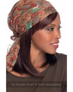 Cardani Long Hair Halo with Detachable Bangs - Hairpiece for Hats - Hats with Hair