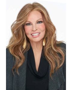 Raquel Welch in an extra long medium auburn wavy lace front wig