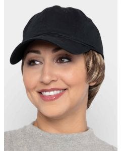 Baseball Cap with Hair: 8274 Tapered Hat Black by Henry Margu