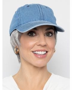 Baseball Cap with Hair: 8294 Tapered Hat Denim by Henry Margu