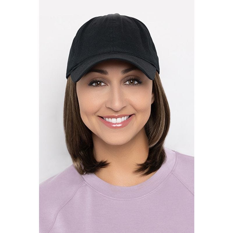 FACTORY SECONDS: Baseball Cap with Hair: 8226 Classic Hat Black