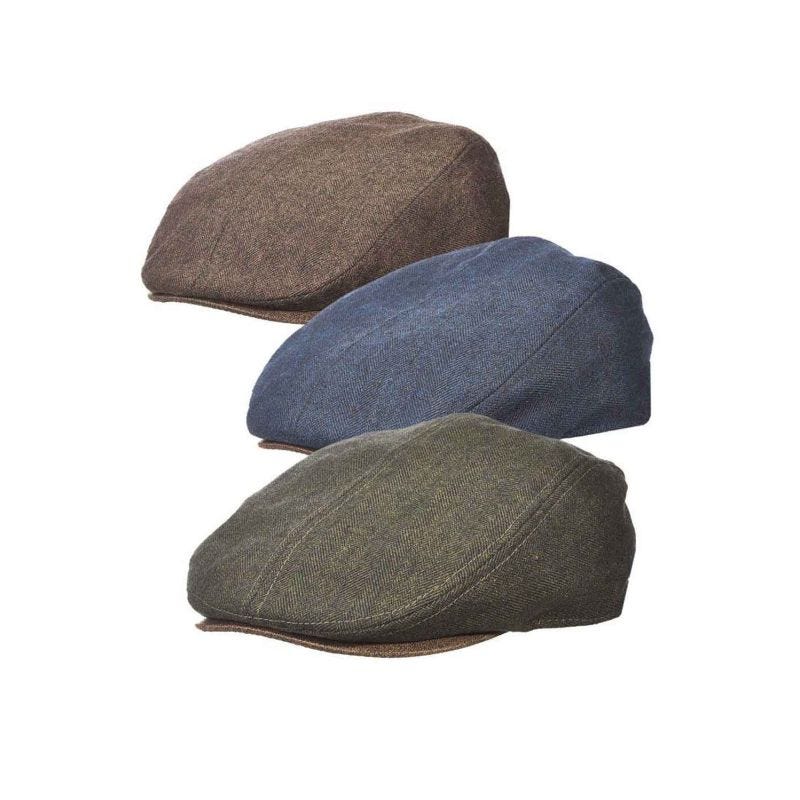 Daniel Herringbone Vegan Leather Brim Driver Cap | Stylish Driver Caps ...