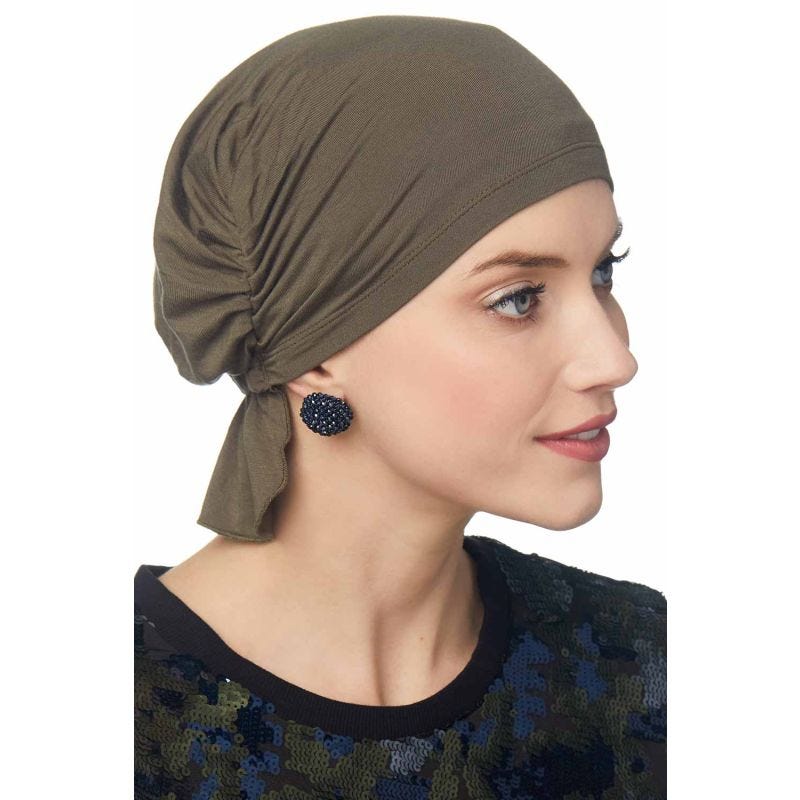 Copricapo Chemo per le donne Foulard Beanie Head Wrap Head Wear Alopecia Bandana Copricapo, Fiore blu., Etichettalia unica