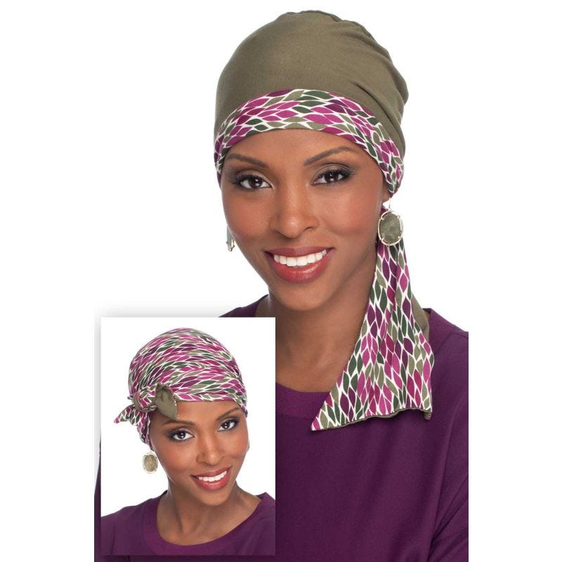 In A Snap Reversible Head Wrap | Bamboo Scarf & Cap