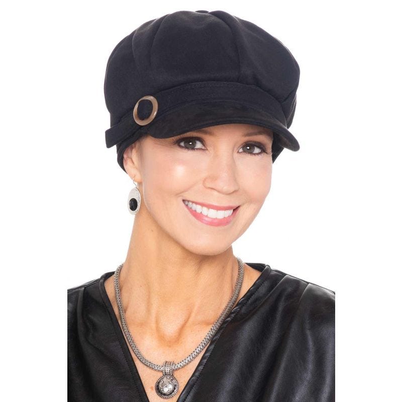 suede-buckle-newsboy-hat-women suede-buckle-newsboy-hat-women
