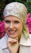 cotton woodblock print square head scarf for cancer patients