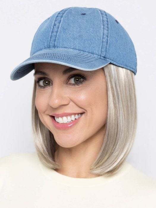 Denim Classic Hat by Henry Margu | Medium Bob Hat Hairpiece