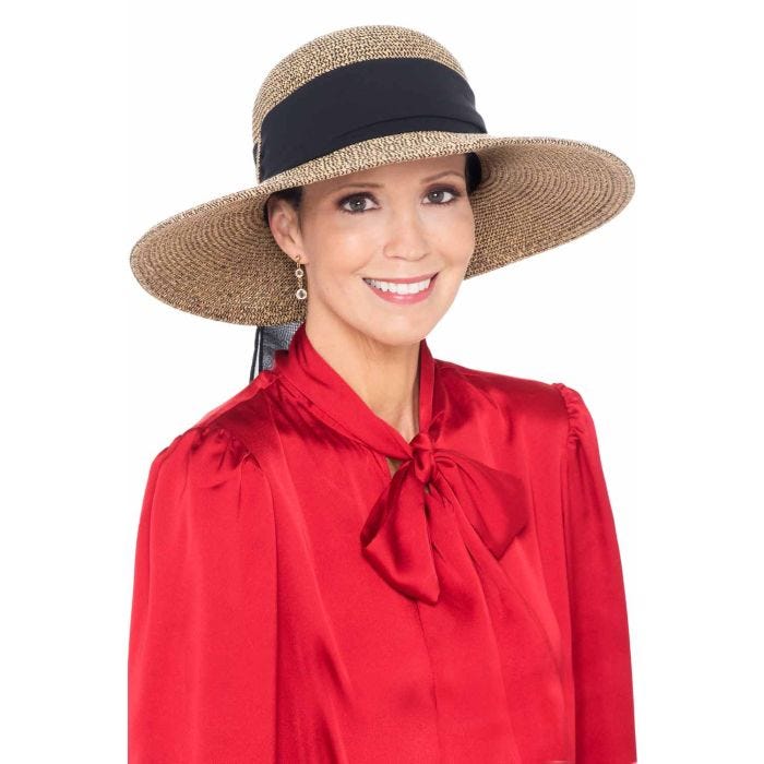 aileen-chiffon-ribbon-sun-hat-  display picture 1