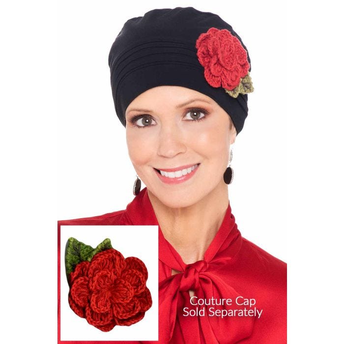crocheted-flower-pin-camellia-  display picture 2