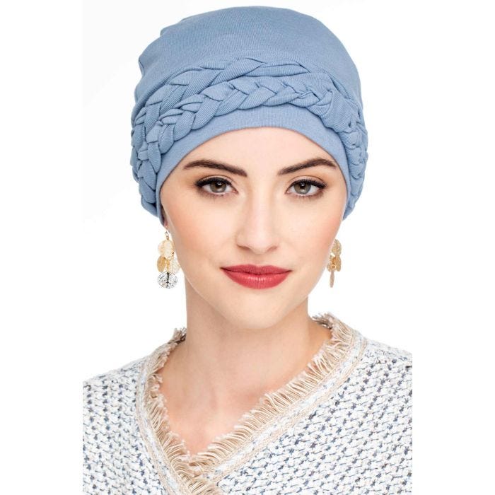 Two Piece Double Braid Turban Beanie Set by Cardani | Soft 100