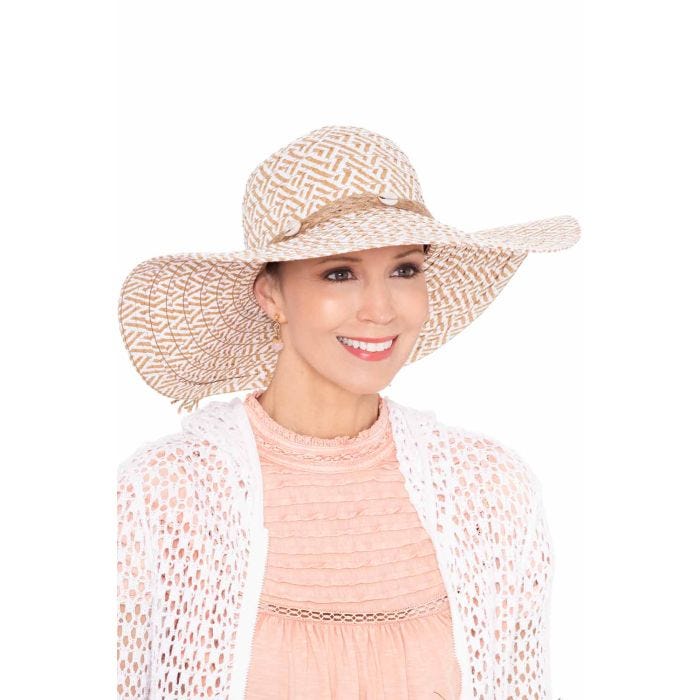 Michelle Braided Wide Brim Sun Hat | Stylish Sun Hats for Women display picture 3