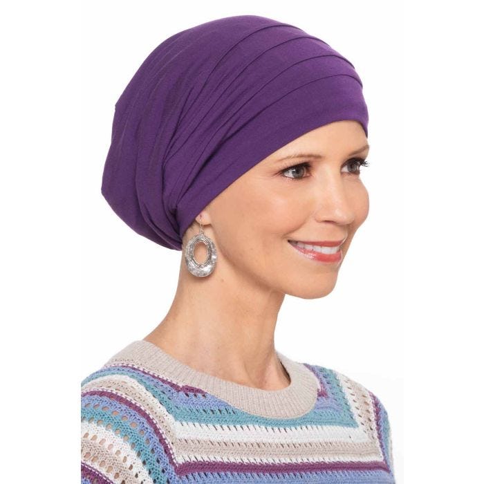 Satin Lined Beanie Slouchy Bonnet by Cardani display picture 2