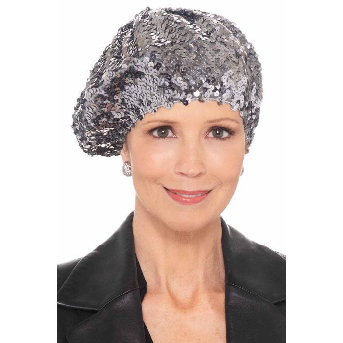 shimmer-sequin-silver-beret-  display picture 2