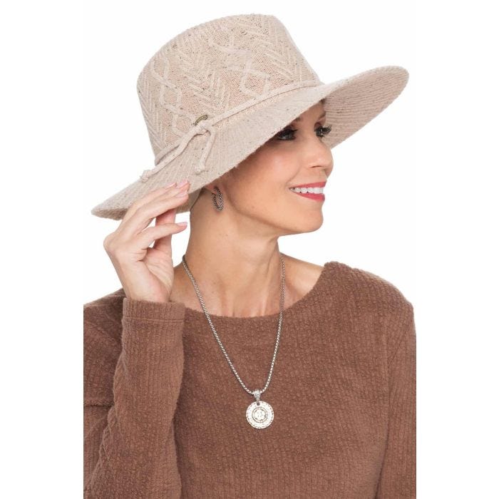 Sidney Large Brim Safari Hat | Boho Knit Safari Hats for Women display picture 2