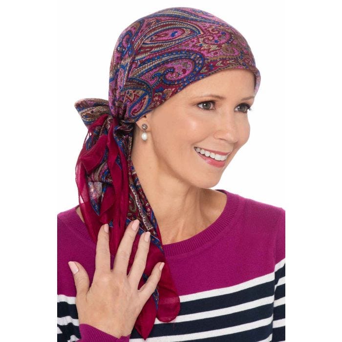 silk-scarf-chemo-headscarf-  display picture 2