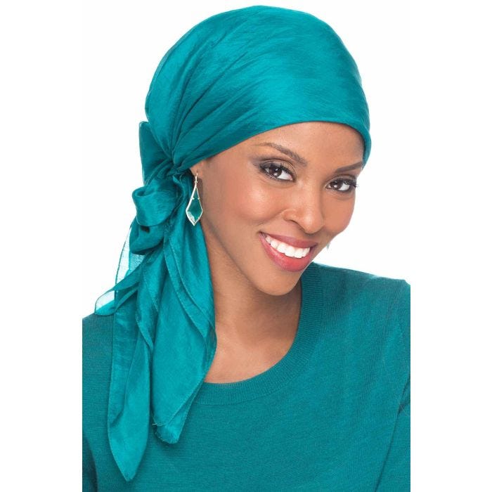 Silk like Fall Trees Print Head Scarf 35\