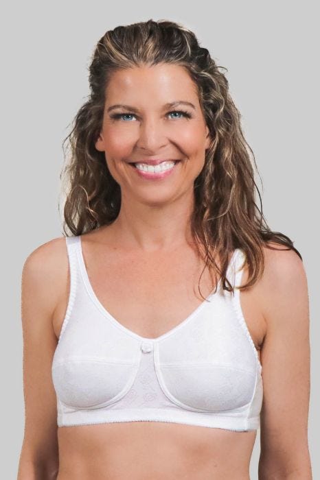 ABC 103 Rose Contour Bra | Pocketed Rose Jacquard Mastectomy Bra