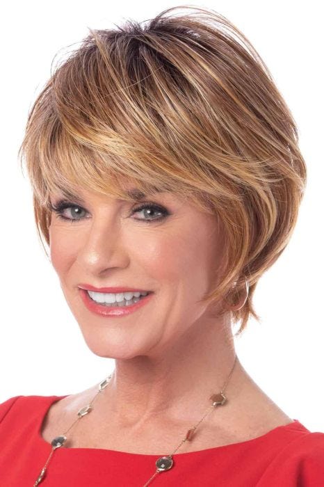 short bob wig with wispy bangs and layers