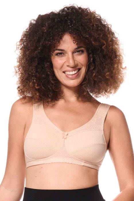 Leslie Wire-Free Bra by Amoena | Lymph Care Pocketed Mastectomy Bra