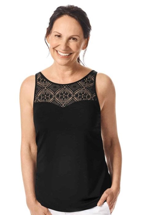 Summer Camisole Top by Amoena | Pocketed Mastectomy Bra Tank with Built-In Support