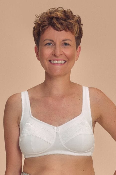 Katja Wire-Free Mastectomy Bra by Amoena | Cotton Pocketed Comfort Bra